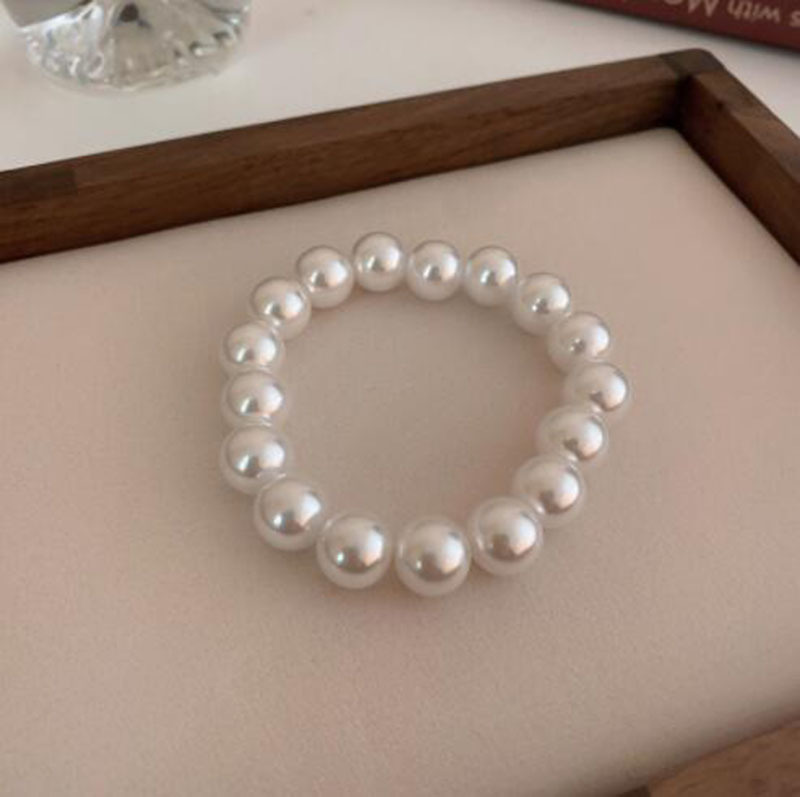 French Retro Simple Stretch Pearl Bracelet Girls String Beads Bracelet Bracelet High Sense Hand Jewelry Bracelet