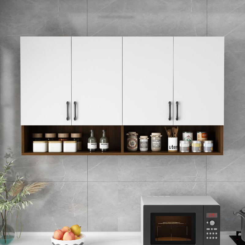 厨房吊柜实木高光门墙壁柜餐厅收纳柜卫生间挂墙储物柜厂家直销