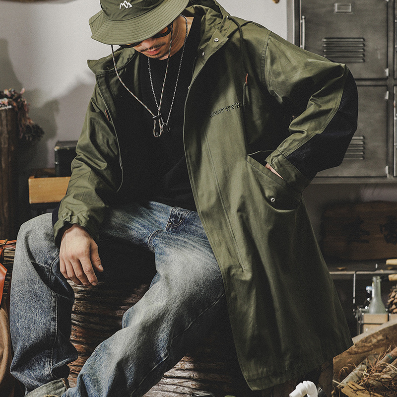 美式经典复古m51工装夹克男秋季猎装大衣野战军事中长款风衣外套