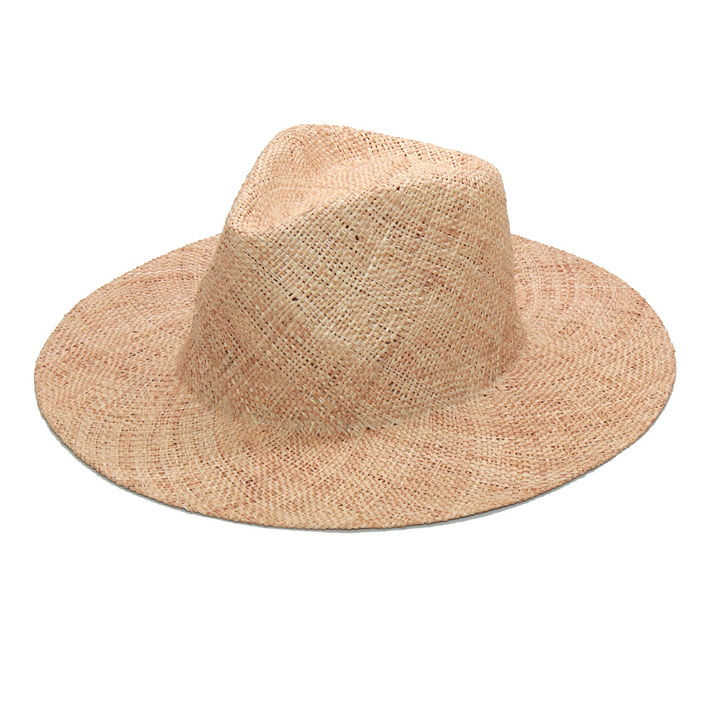 European and American Fashion Treasured Straw Hat Women's Sun Hat Hand-Knitted Panama Hat Vacation Sun Hat Wholesale