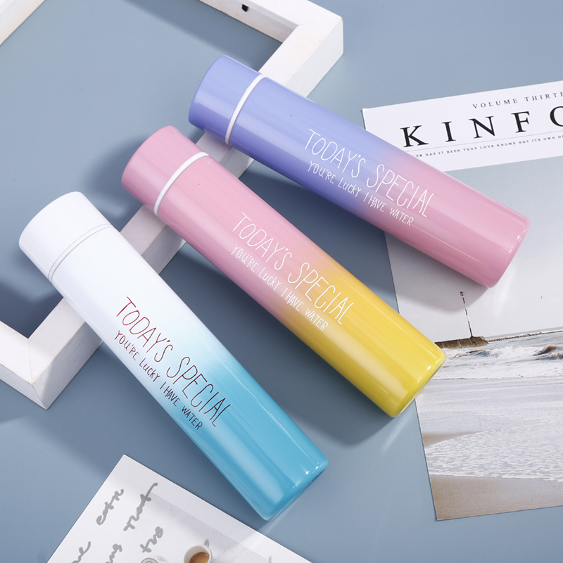 休闲便携车载防狼杯创意渐变不锈钢保温杯户外运动旅游日用棒棒杯