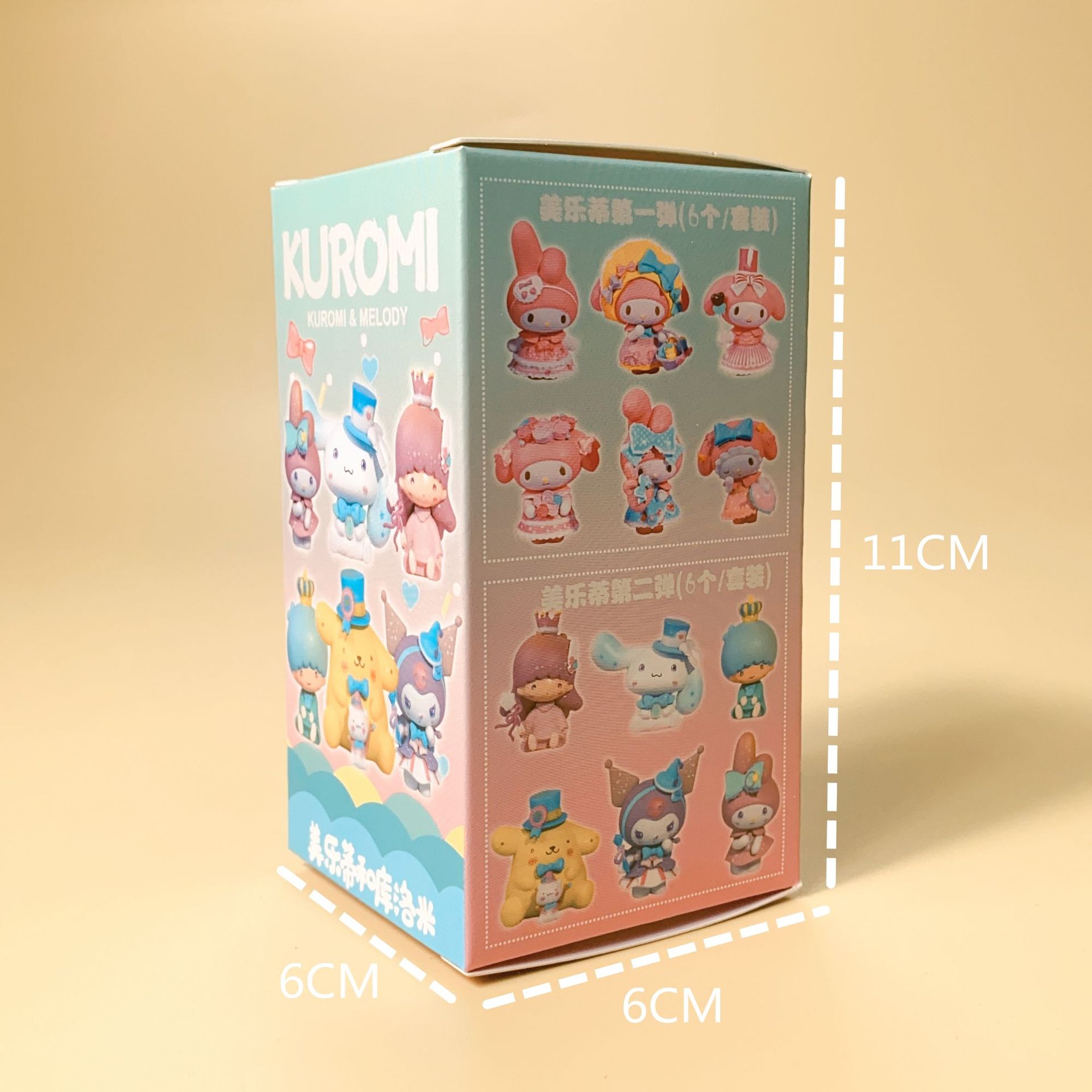 Sanrio Blind Box Clow M Melody Hand-Made Tea Party Dream Series Room Ornaments Birthday Gift