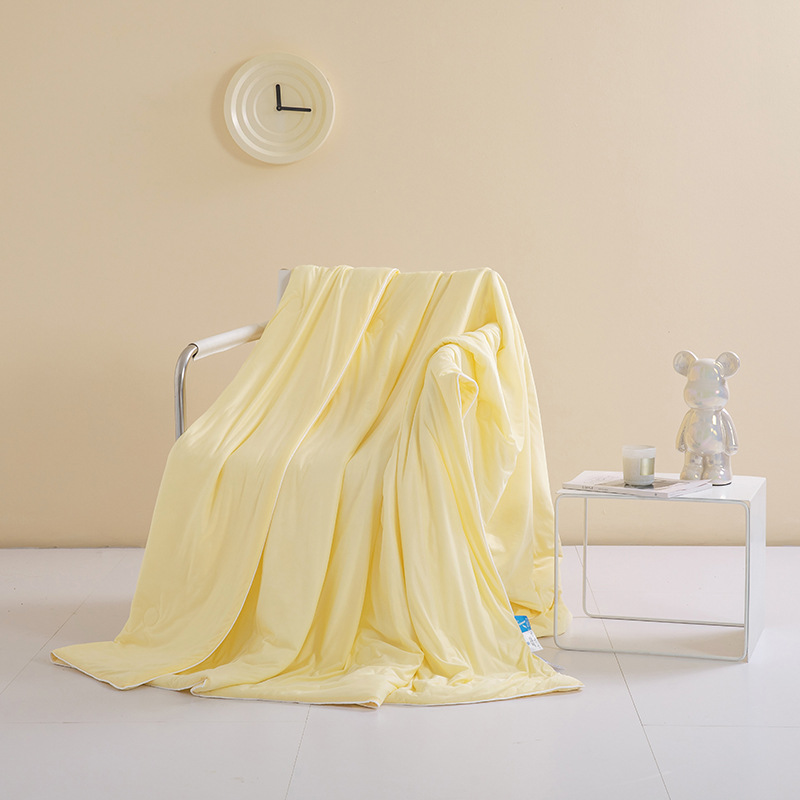 Class a Cool Silk Summer Quilt Ice Cream Summer Cooling Duvet Insert Machine Washable Single Double Summer Air Conditioning Duvet Thin Duvet Wholesale