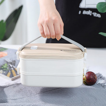 手提大容量不锈钢饭盒学生双层保温便当盒成人日式分格多层餐盒