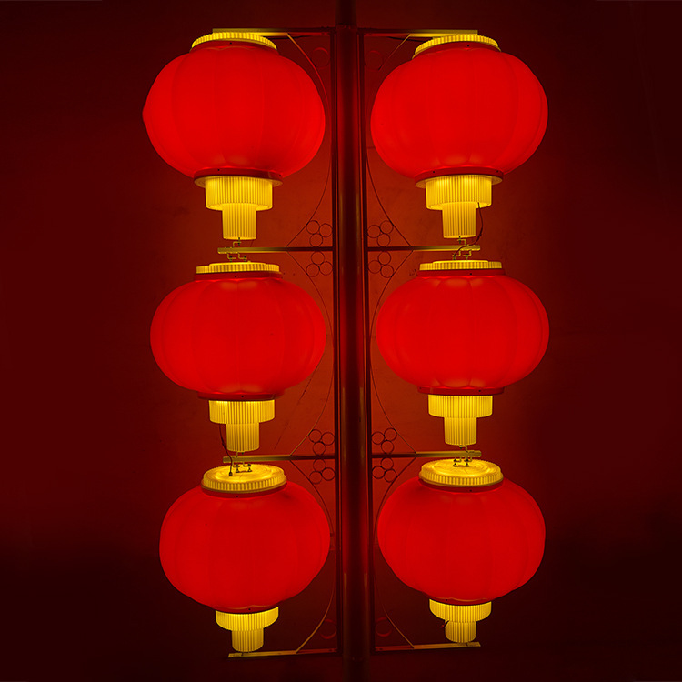 新年led亚克力灯笼户外防雨塑料连串灯笼亮化公园景观中国结灯笼