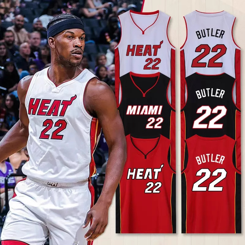 巴特勒球衣22号热火队3号韦德篮球服背心城市版 儿童套装球服印号