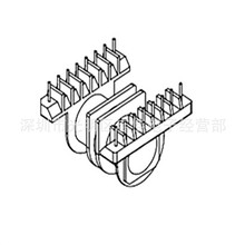 ER42变压器双槽卧式8+8针排距36mm骨架外壳ER42电源骨架4206