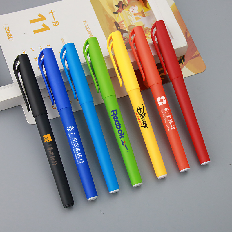广告笔定订印制logo可印刷宣传礼品商务彩色喷胶中性笔奔驰礼品笔