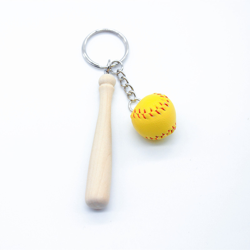 Baseball Bat Keychain Sports Souvenir Mini Baseball Softball Key Chain Craft Bag Pedants Hangings Factory
