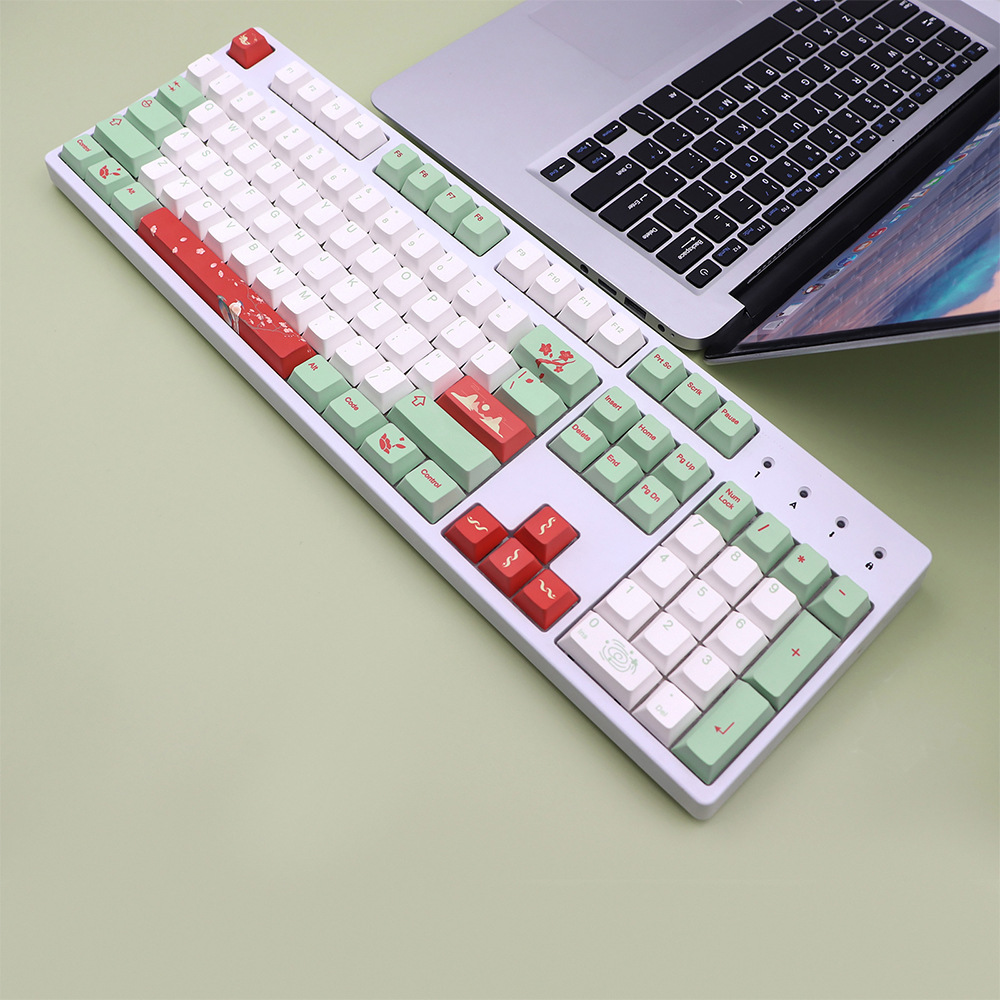 望鹊主题键帽五面热升华cherry高度136键适配mx 开关机械键盘键帽