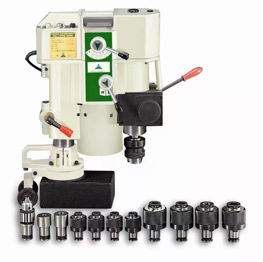 台湾升山 清山牌便携式钻攻两用机mtm-940携带式磁性钻孔攻牙机
