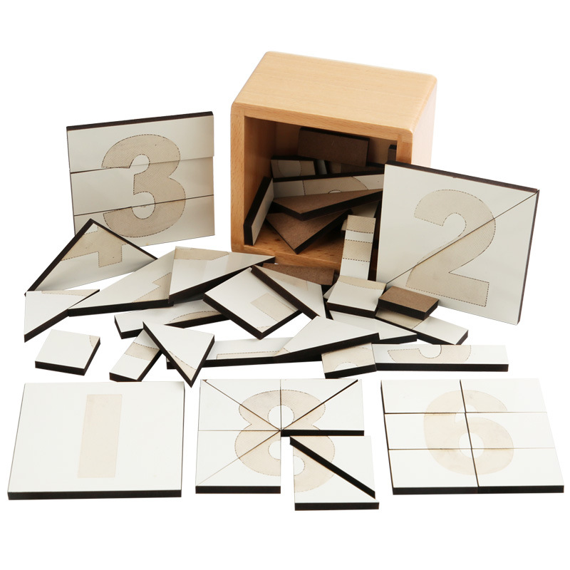蒙特梭利早教数学教具数字分割幼儿启蒙益智训练数字认知拼图拼板