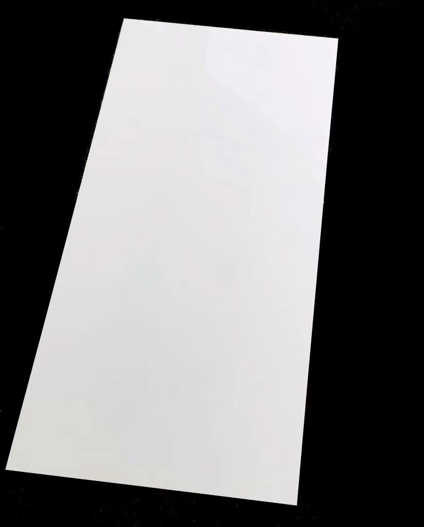 600x1200mm 佛山白砖75度纯白亮光柔光面瓷砖客厅厨卫白色墙砖简