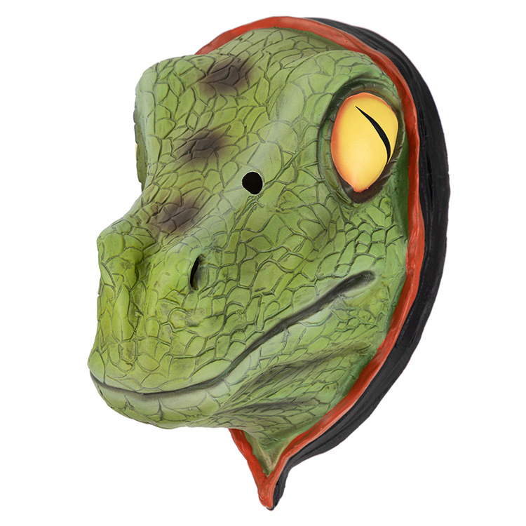 万圣节面具乳胶头套侏罗纪公园同款恐龙头套表演道具酒吧舞会