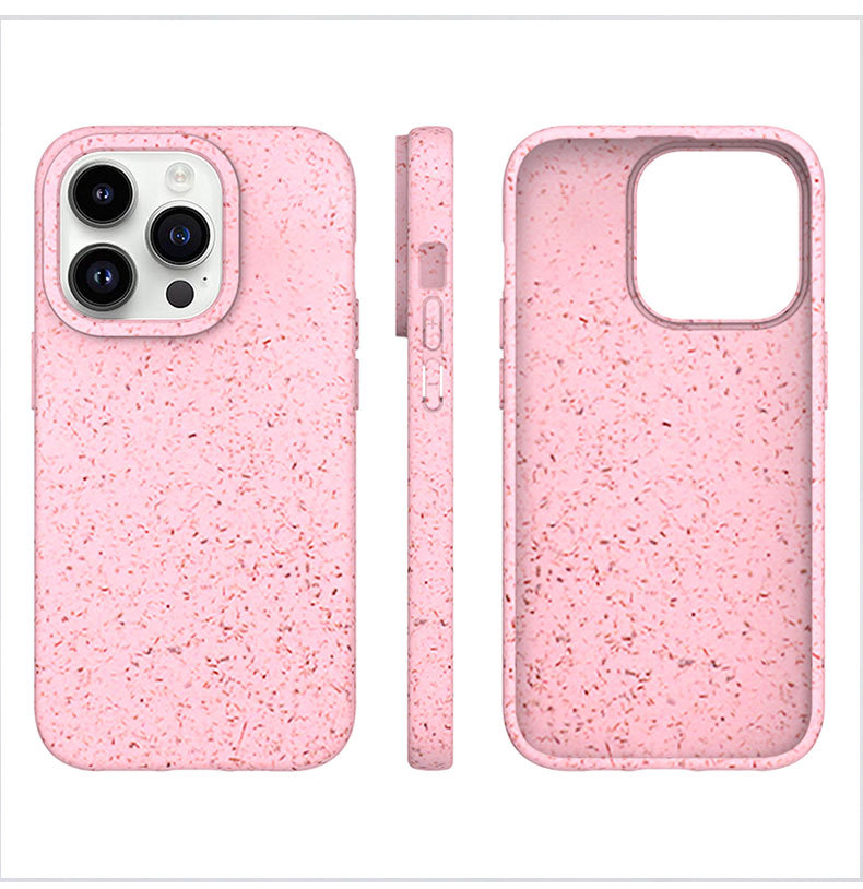 苹果14手机壳全降解iphone15promax全球小麦秸秆可降解保护套适用