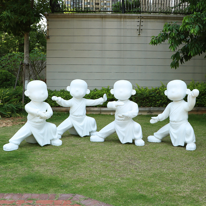 小和尚孩子可爱太极武术雕塑3d打印模型stl三维立体图obj文件zb