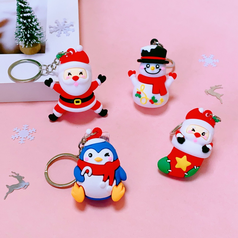 2024 Brand New Christmas Theme Series Cartoon Key Button Christmas Tree Decoration Pendant Christmas Party Small Gift