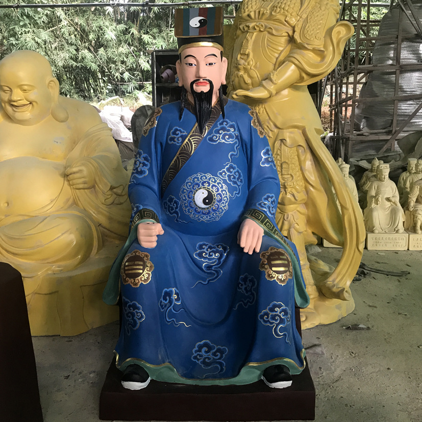 雕塑白鹤仙师 树脂法清先师神仙像道教神像定制加工