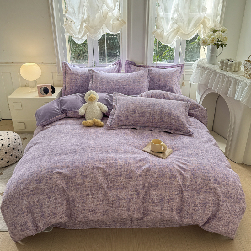 新款全棉磨毛四件套纯棉学生宿舍加厚被套床单秋冬季床上用品批发