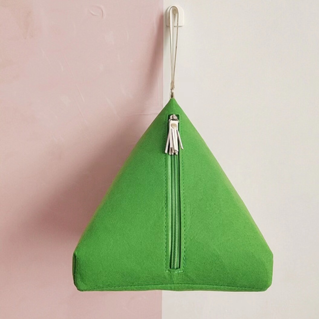 毛毡包端午节粽子包创意立体三角收纳包可爱毛毡粽端午便携礼品包