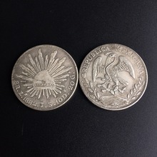 仿古银元 1882墨西哥老鹰叨蛇鹰洋 纪念币银元收藏 直径3.8cm