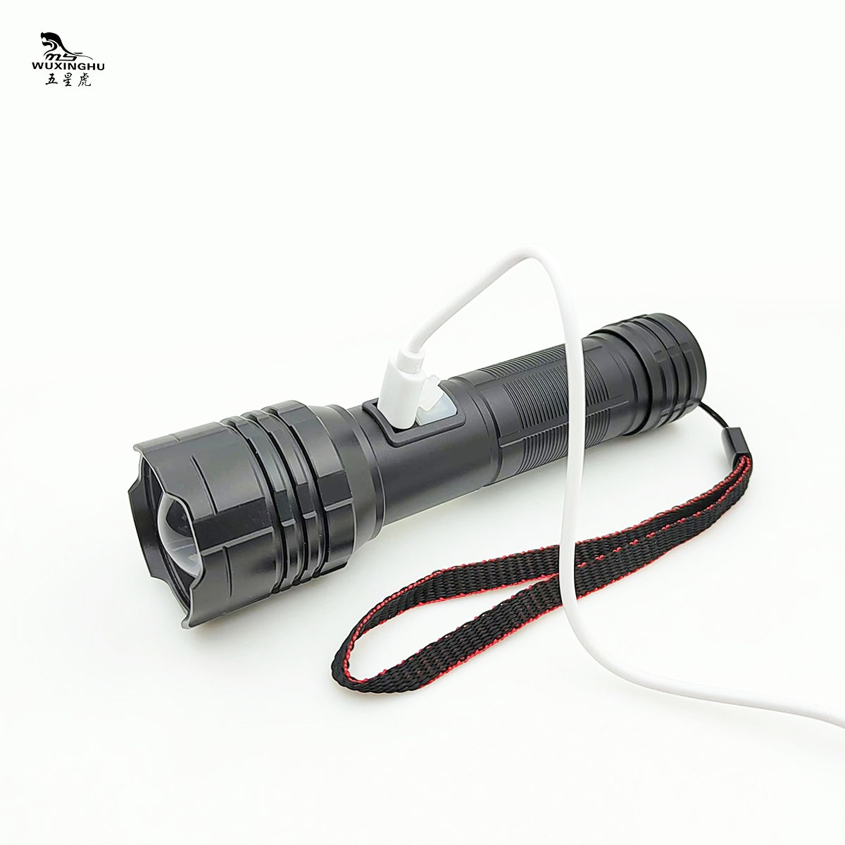 New Outdoor Long-Range White Laser Flashlight P50 Flashlight Type-c Rechargeable Aluminum Alloy Focusing Flashlight