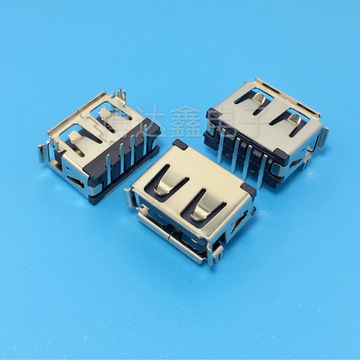 usb母座af90度10.0短体黑胶卷口h6.