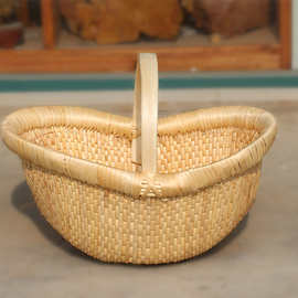 收纳筐藤编手工编织柳条篓农家用馒头手提篮婚庆用品垸子*