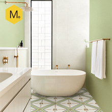  北欧卫生间瓷砖 厨房浴室小白砖厕所地面砖家装建材釉面砖植物花