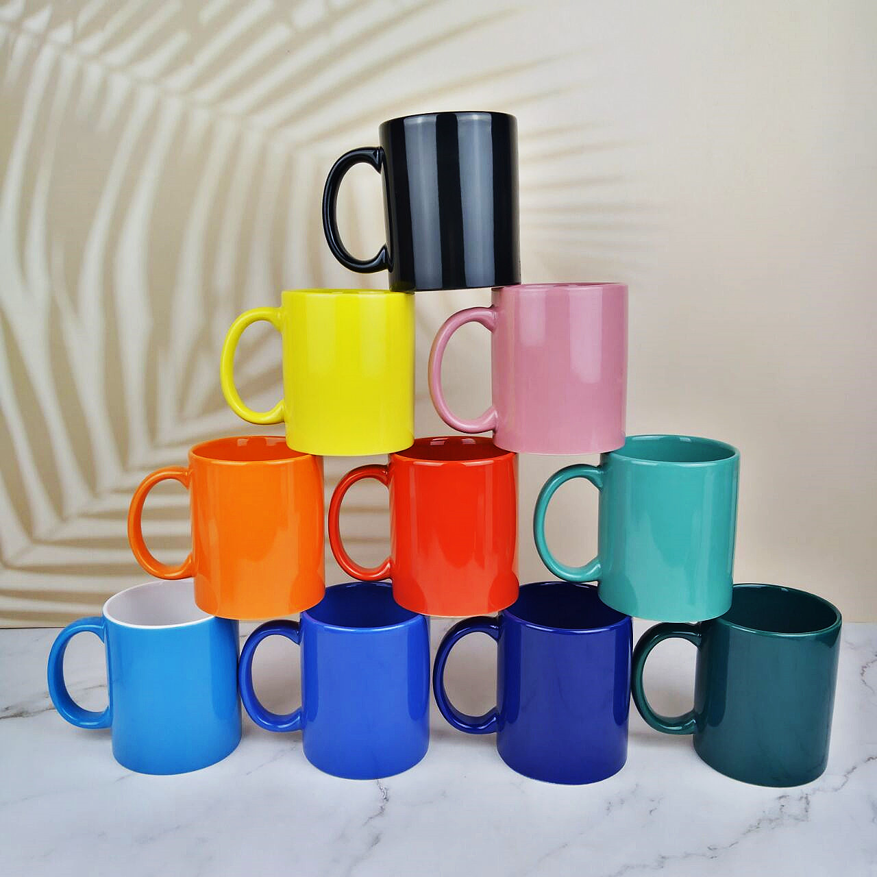 Color Ceramic Cup Advertising Cup Coffee Cup Activity Gift Cup Customized Logo Source Manufacturer Foreign Trade Mug