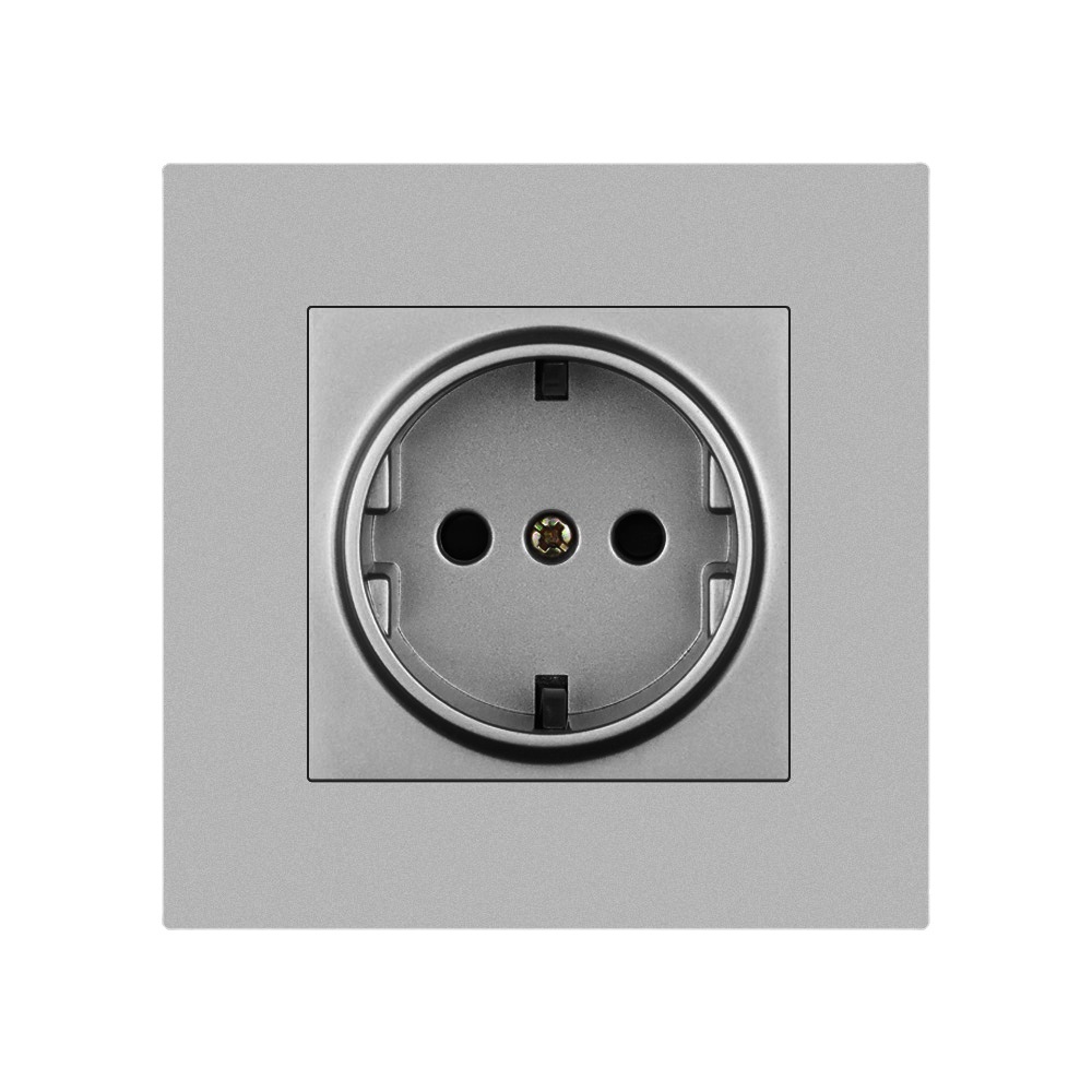 定制86型欧规墙壁电源插座面板 欧式插座欧标德式16a德标圆孔面板