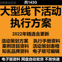 案例活动大型手册线下模板物料表格执行海报策划素材资料组织方案