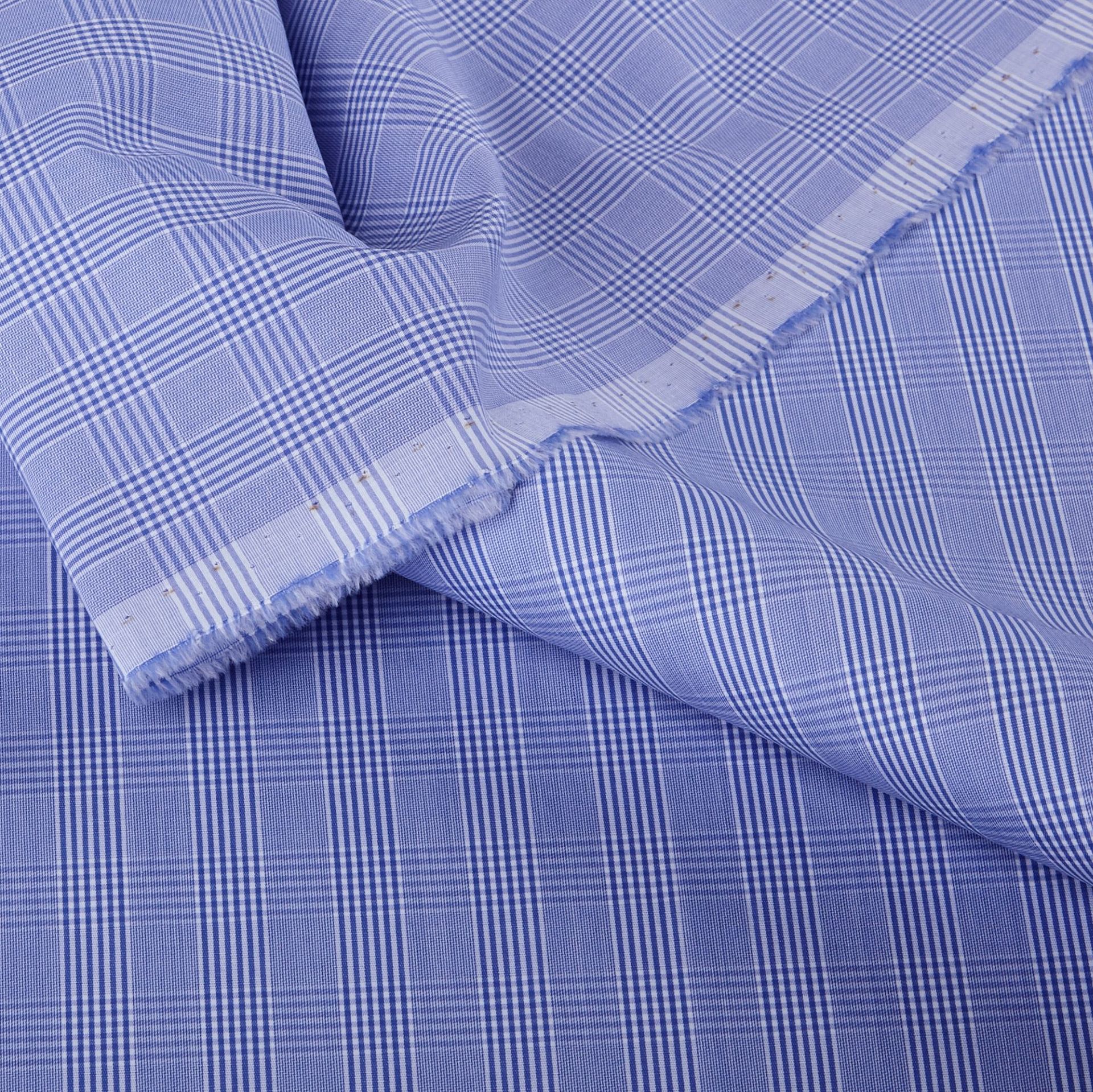 休闲小格衬衫面料,时尚格子面料