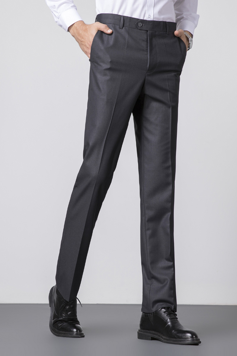 2022春季新品西裤男式休闲裤商务男装裤子中年正装免烫直筒裤长裤