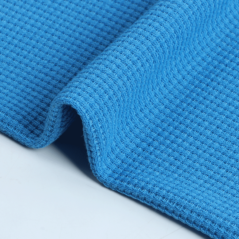 全涤华夫格针织卫衣面料 春夏休闲卫衣卫裤t恤连衣裙服装面料现货