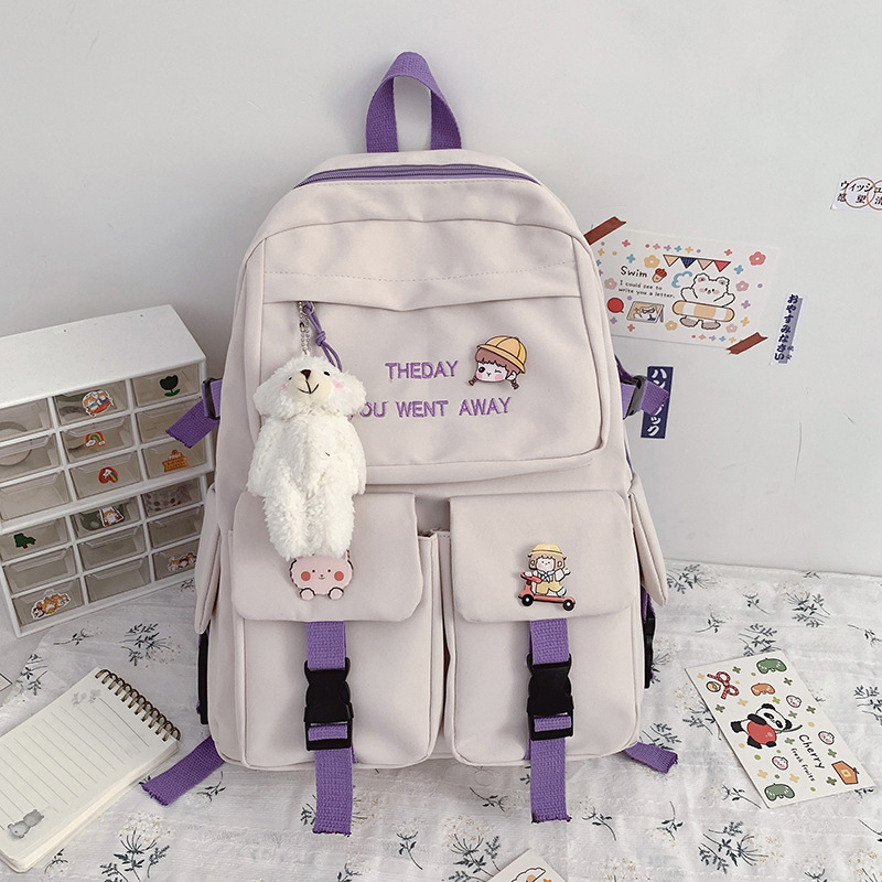 Cute Ins Style Schoolbag Female Large Capacity Korean High School Student Junior High School Student Campus Backpack College Students' Backpack