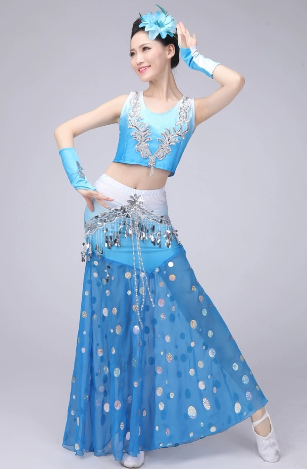 傣族舞蹈服装傣族演出服装新款傣族服装色傣族服表演服女