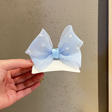 发夹女童立体珍珠蝴蝶结发卡头饰甜美可爱宝宝发饰儿童头花顶夹子