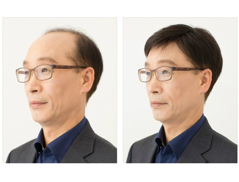 中年男士真发假发短发中老年假发男爸爸帅气发型真人发丝假发头套