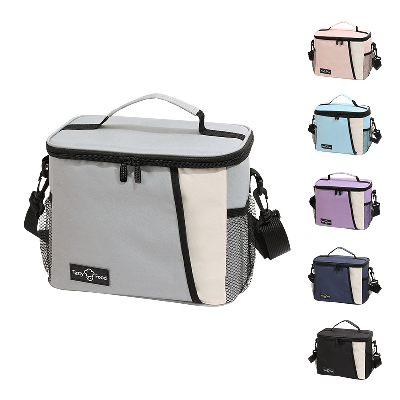 New Dopamine PEVA Ice Pack Waterproof Large Capacity Lunch Bag Can Carry Cross Lunch Box Bag Outdoor Picnic Bag Wholesale