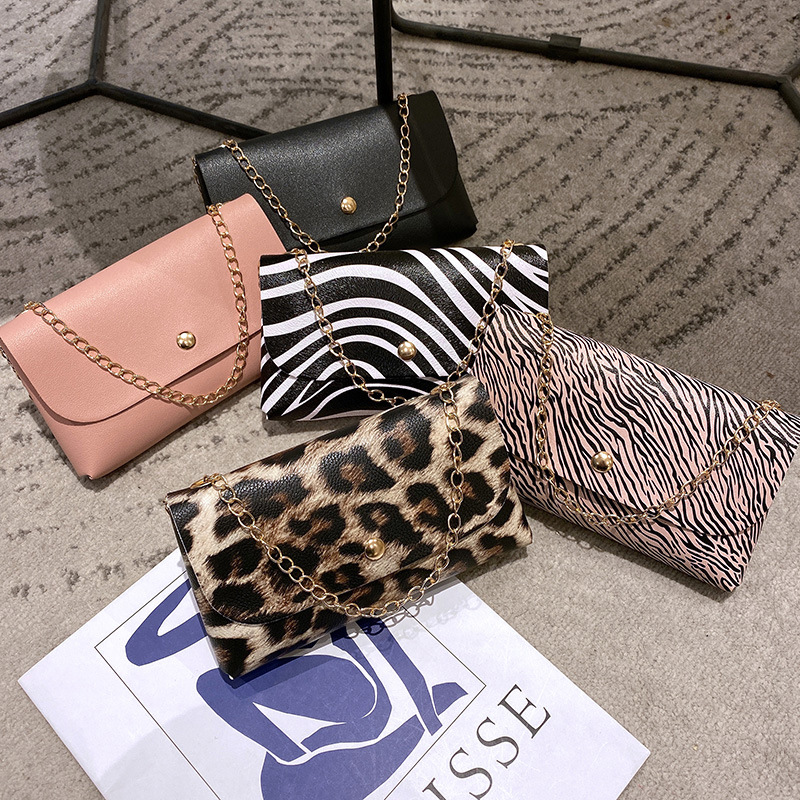 Fashion Vintage Animal Print Waist Bag Belt Waist Belt Decorative Women's Bag One-Shoulder Crossbody Chain Small Square Bag