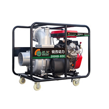 上海锐孜柴油机水泵带轮8寸270立方铝合金叶轮双缸柴油机防汛泵车