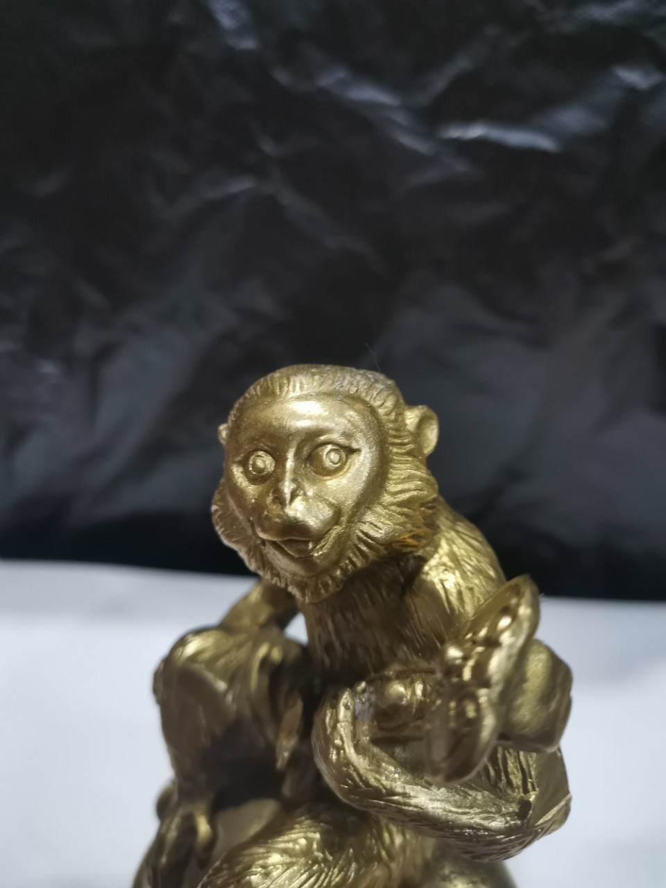 纯铜如意铜猴 生肖铜猴寿桃猴 铜福猴