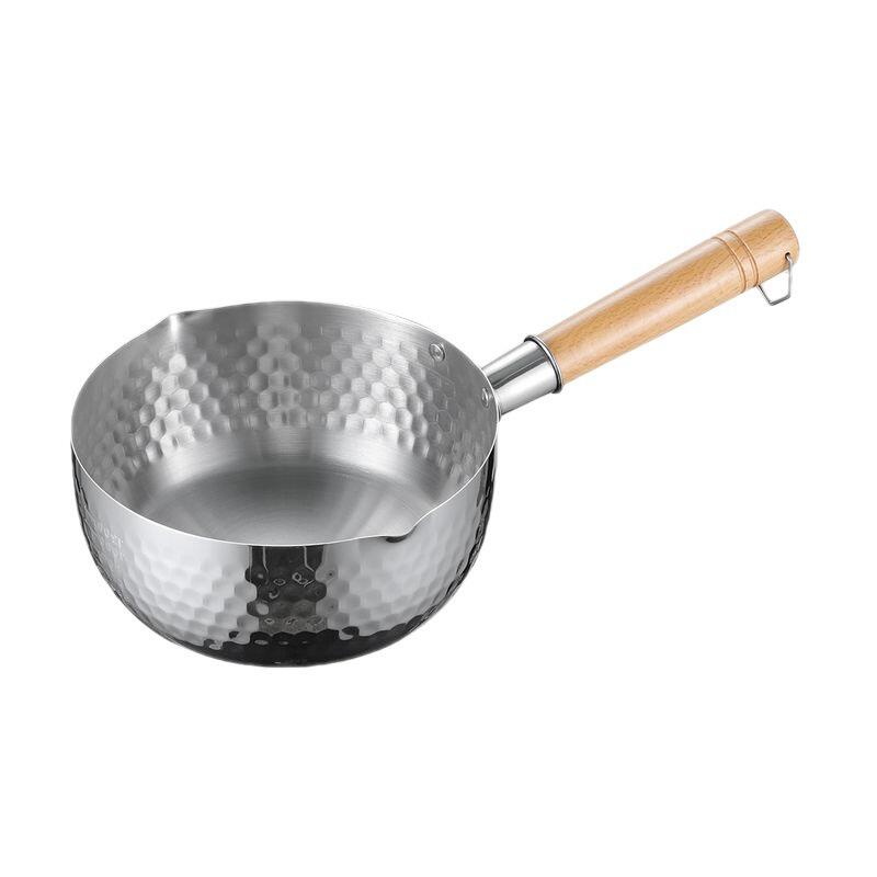 不锈钢雪平锅加厚430奶锅家用热牛奶锅泡面锅婴儿辅食锅电磁炉