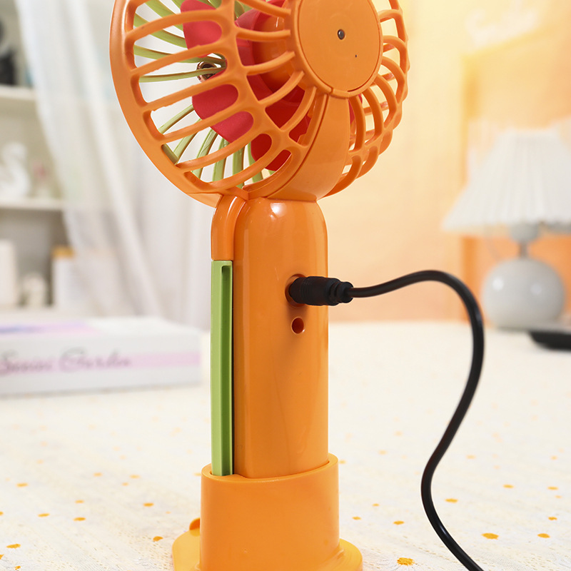 Creative Portable Small Handheld Fan Fun to Changeable Beads Children's Gift Detachable Base Charging Desktop Fan