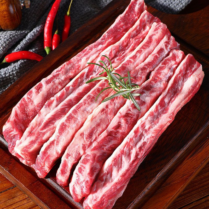 进口牛肉的价格果勋安格斯牛肋条肉新鲜原切生肉烤肉食材1250g