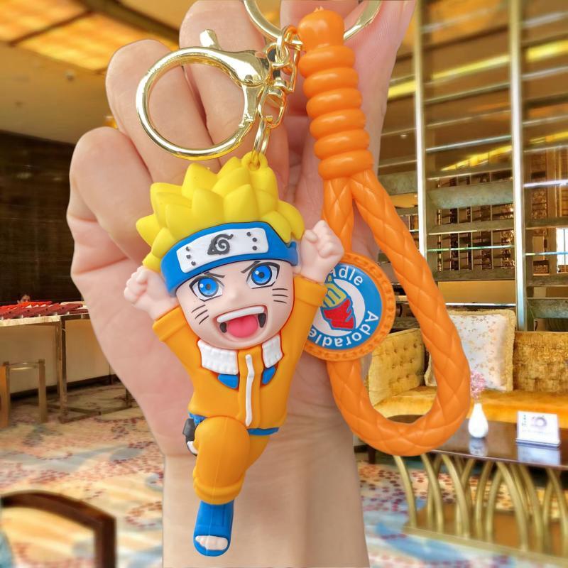 Anime Naruto Keychain Cartoon Naruto Kakashi Doll Bag Pendant Car Key Chain Small Gift