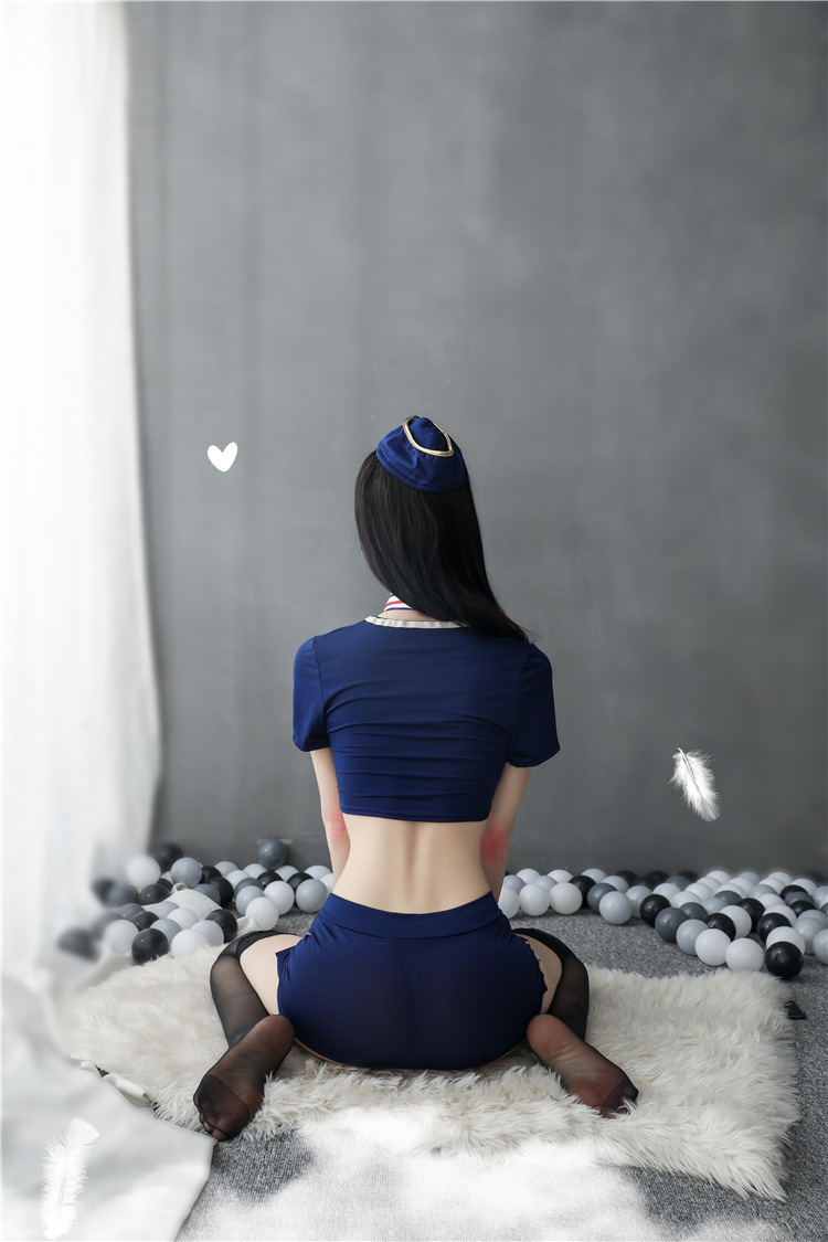情趣内衣女式欧美性感包臀裙空姐制服诱惑夜店套装迷你超短裙外贸