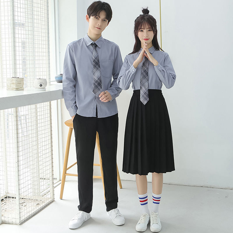 班服日系英伦学院风初高中学生校服女演出合唱服夏长裙毕业季套装