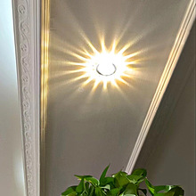 家用水晶射灯天花灯筒灯变光客厅嵌入式走廊过道玄关三色孔灯洞灯